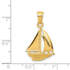 Gold Polished Sailboat Pendants
