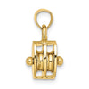 14K Polished 3-D Moveable Pulley Charm