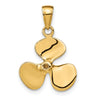 Gold Polished Propeller Pendant
