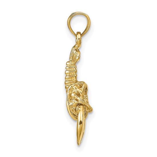 Gold Polished Lobster Pendants