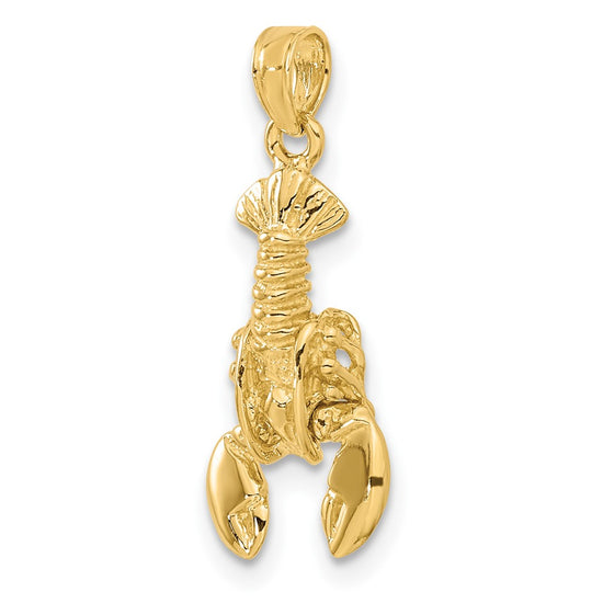 Gold Polished Lobster Pendants