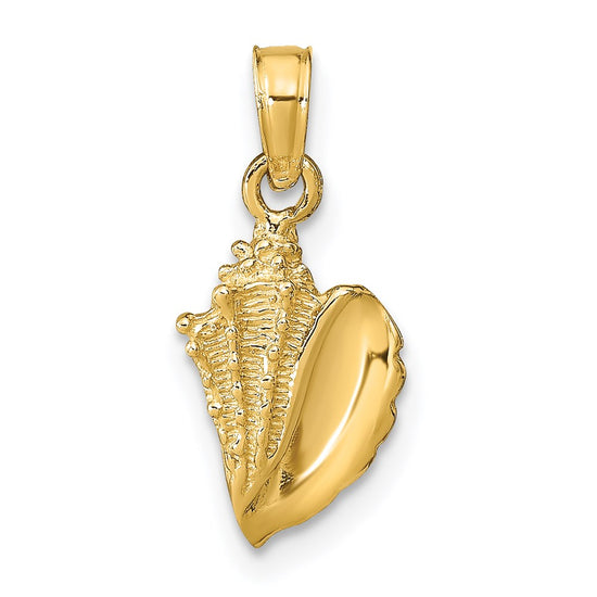 Gold Polished Sea Shell Pendants