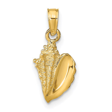 Gold Polished Sea Shell Pendants
