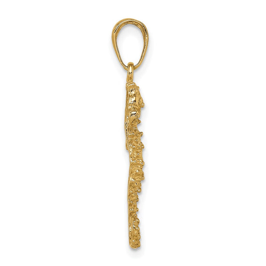 Gold Polished Seahorse Pendants