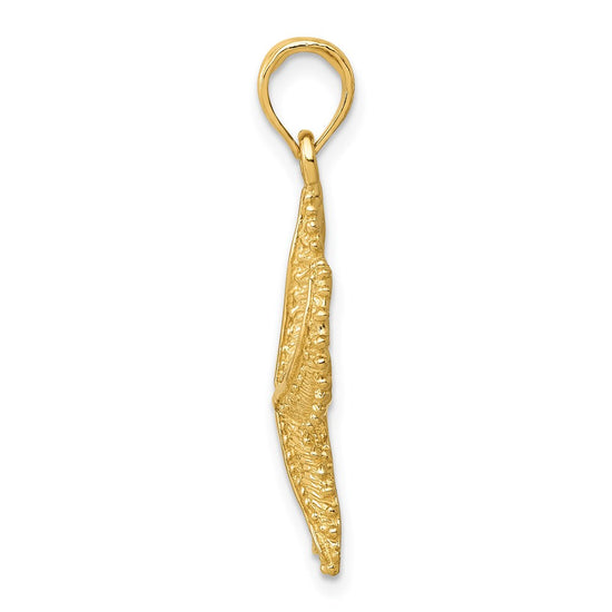 Gold Polished Starfish Pendants
