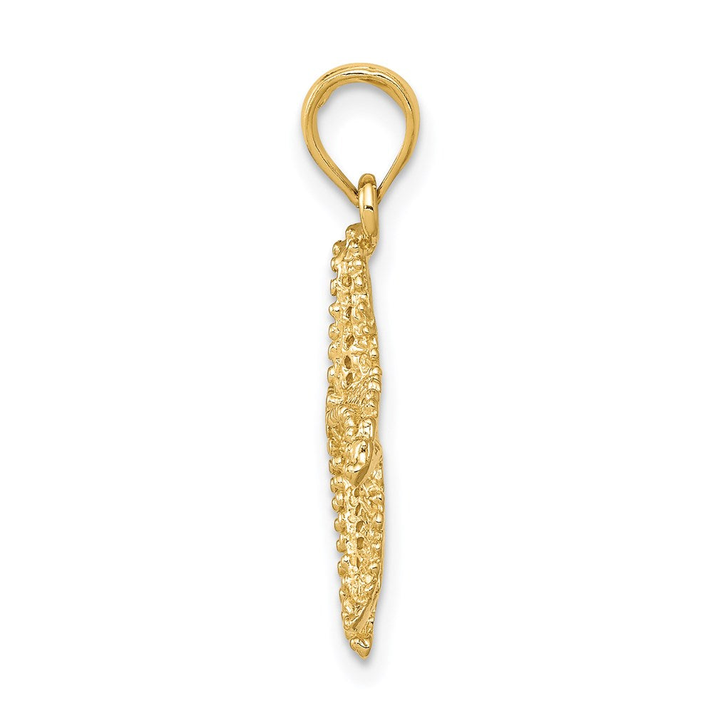 Gold Polished Starfish Pendants