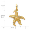 Gold Polished Starfish Pendants