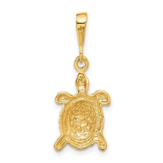 Gold Polished Turtle Pendants