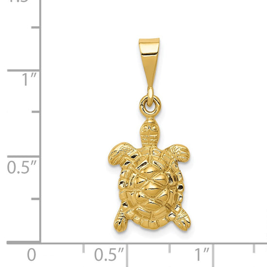 Gold Polished Turtle Pendants