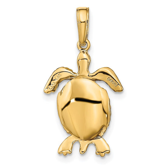 Gold Polished Turtle Pendants