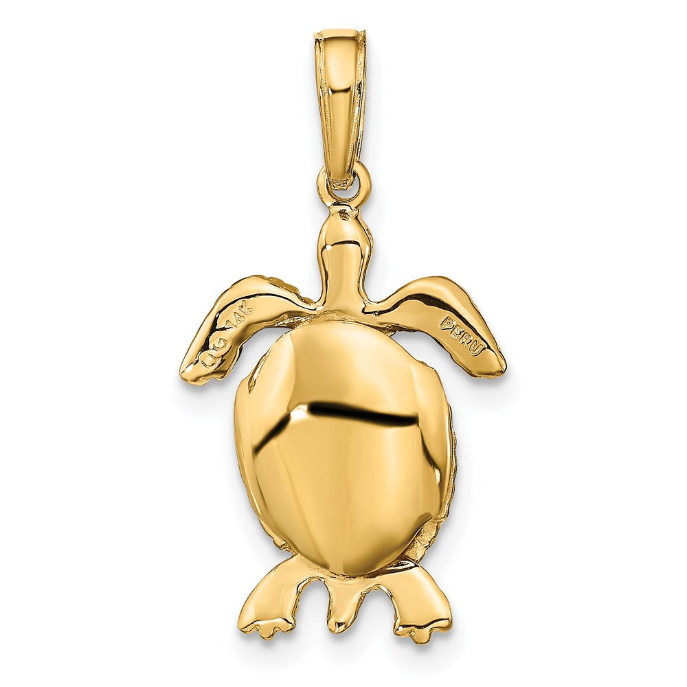 Gold Polished Turtle Pendants