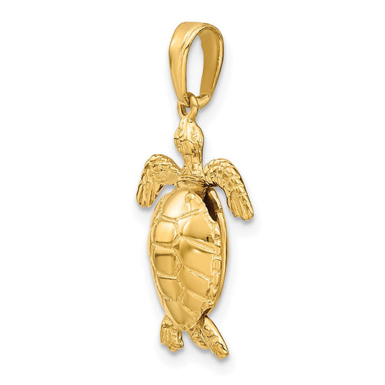 Gold Polished Turtle Pendants