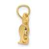 14k Solid Polished 3-D Mallard Charm