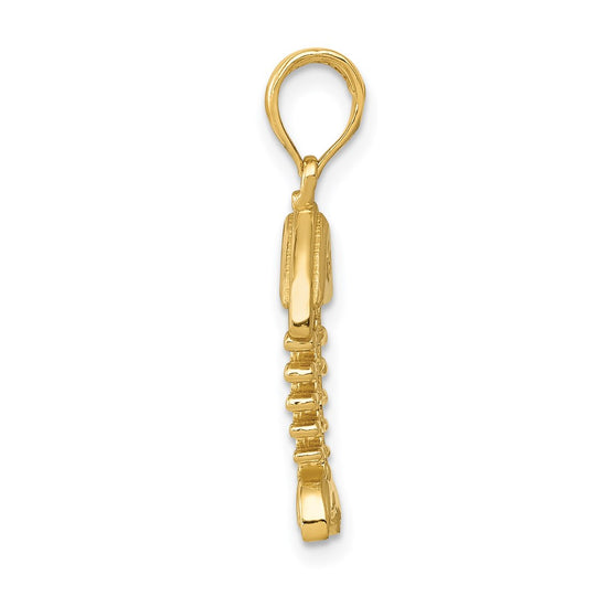 Gold Polished Fish Pendants