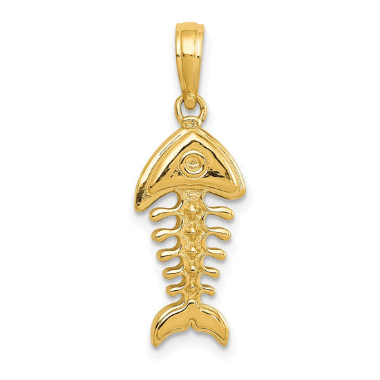 Gold Polished Fish Pendants
