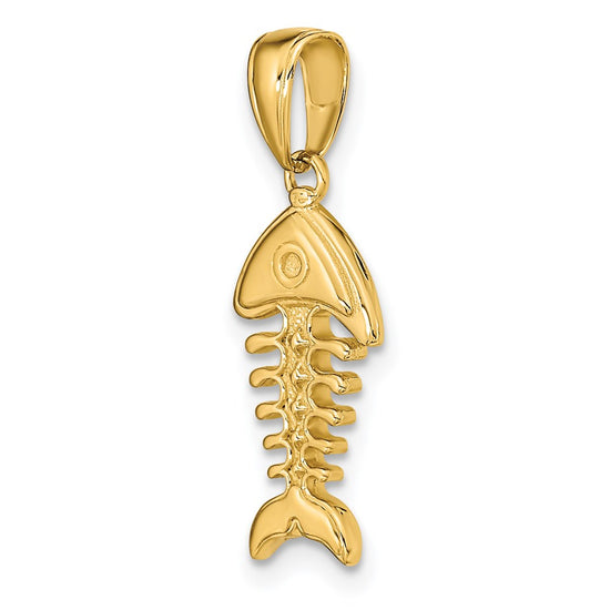 Gold Polished Fish Pendants