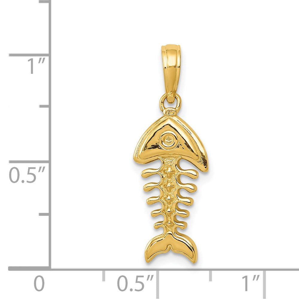 Gold Polished Fish Pendants