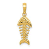Gold Polished Fish Pendants