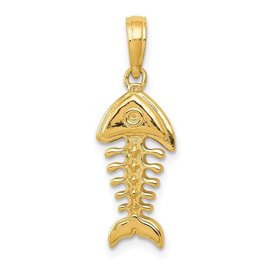 Gold Polished Fish Pendants