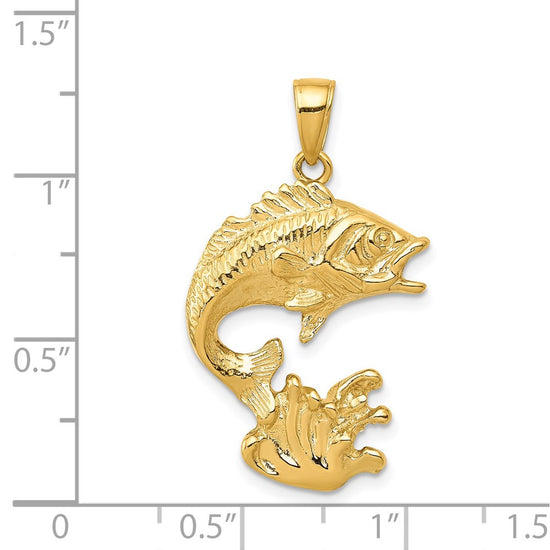 Gold Polished Fish Pendants