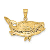 Gold Polished Fish Pendants