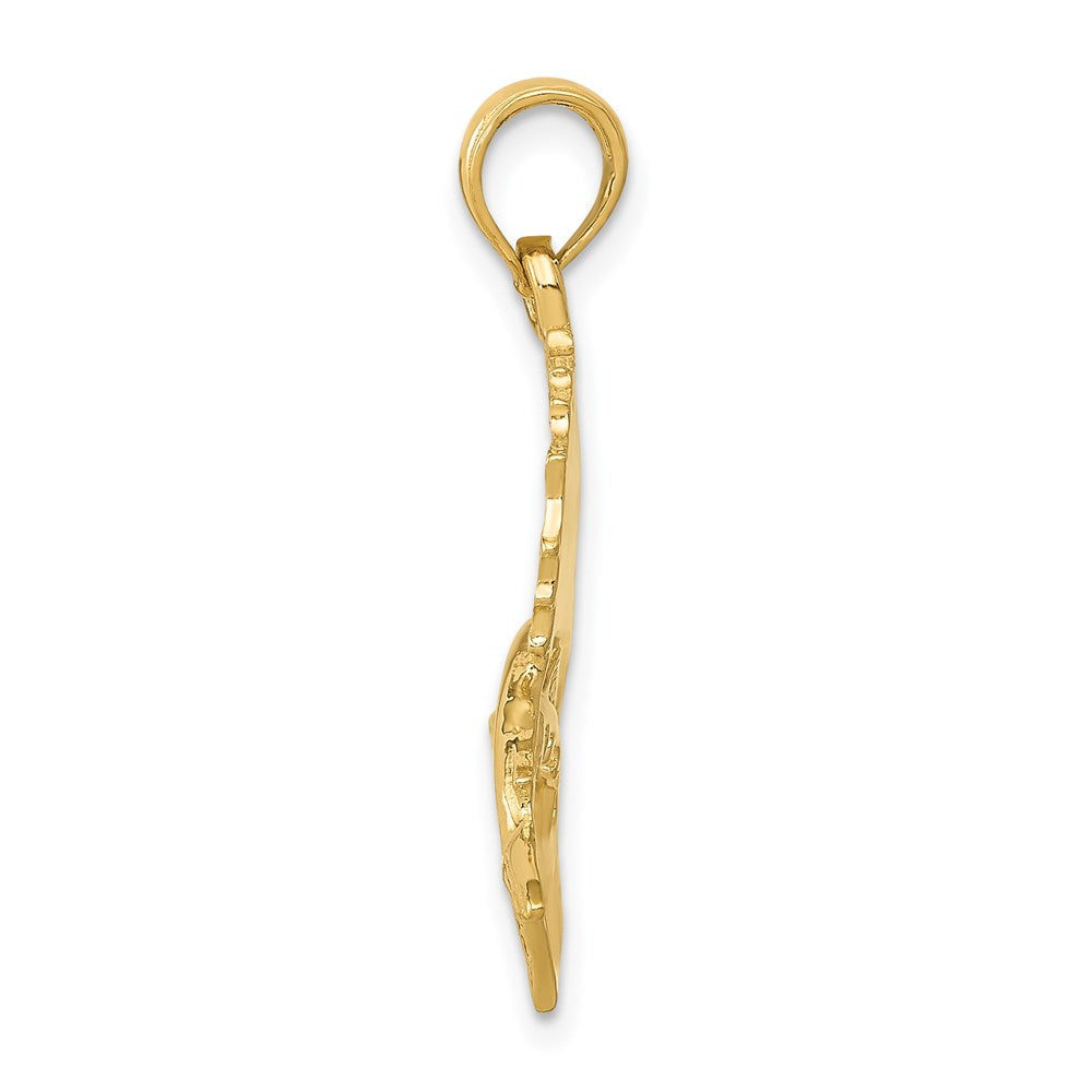 Gold Polished Fish Pendants