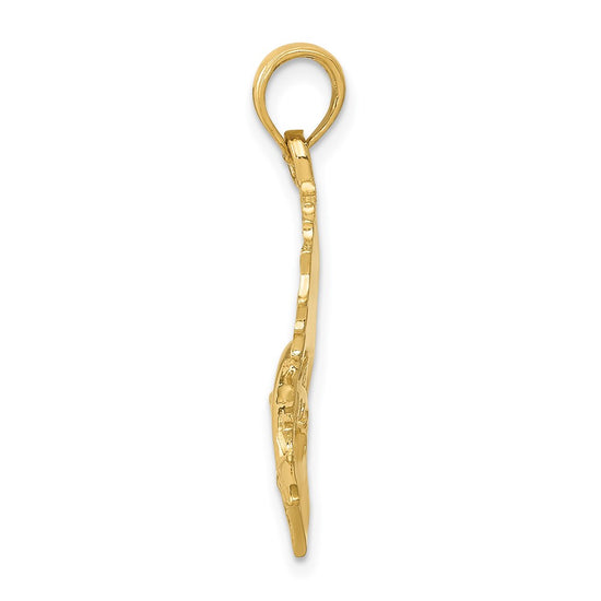 Gold Polished Fish Pendants