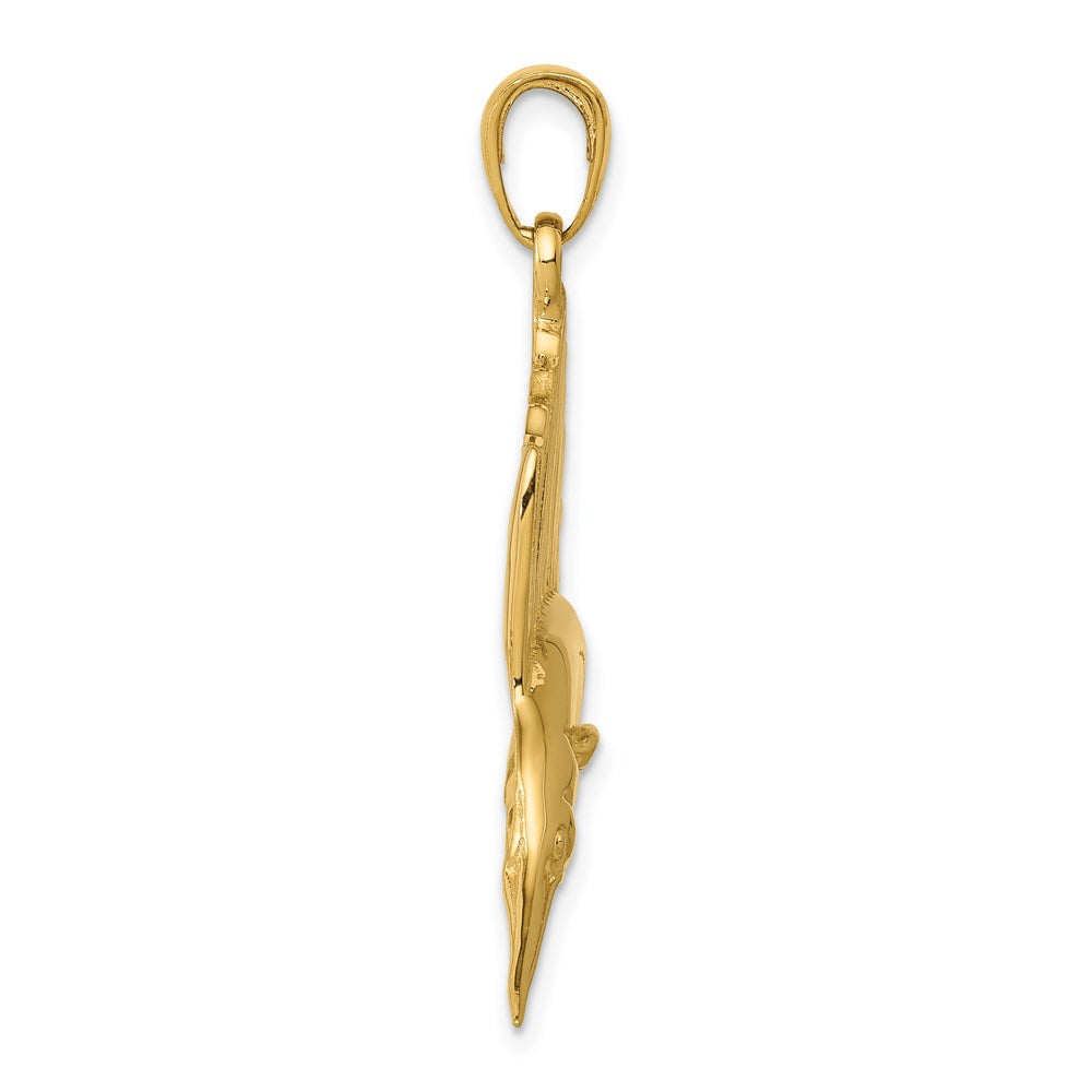 Gold Polished Fish Pendants