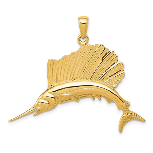 Gold Polished Fish Pendants