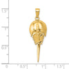 14k Polished Horseshoe Crab with Moveable Tail Pendant