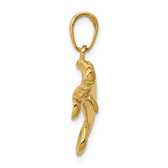 Gold Polished Manatee Pendants