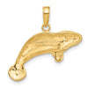 Gold Polished Manatee Pendants