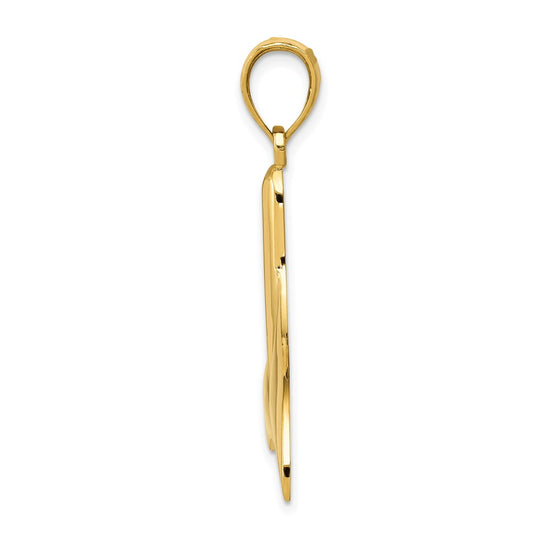 Gold Polished Whale Tail Pendants