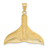 Gold Polished Whale Tail Pendants