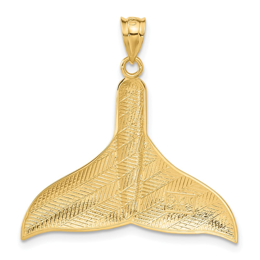 Gold Polished Whale Tail Pendants