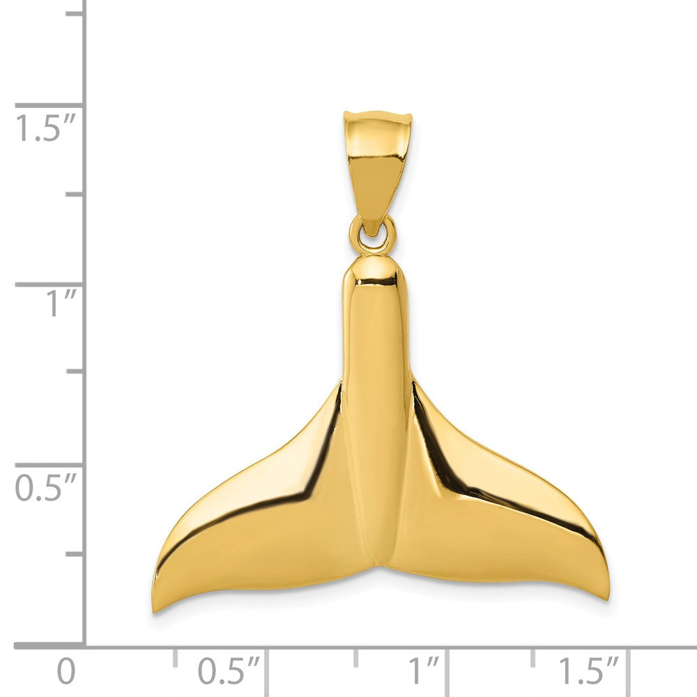 Gold Polished Whale Tail Pendants