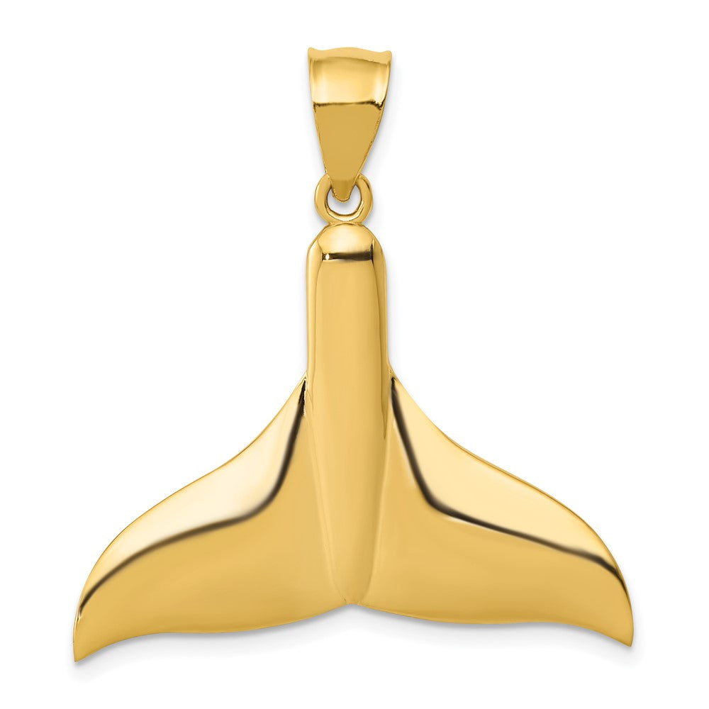 Gold Polished Whale Tail Pendants