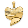14K Solid Polished 3-D Shark Tooth Pendant