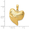 14K Solid Polished 3-D Shark Tooth Pendant