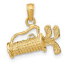 Gold Polished Golf Pendants
