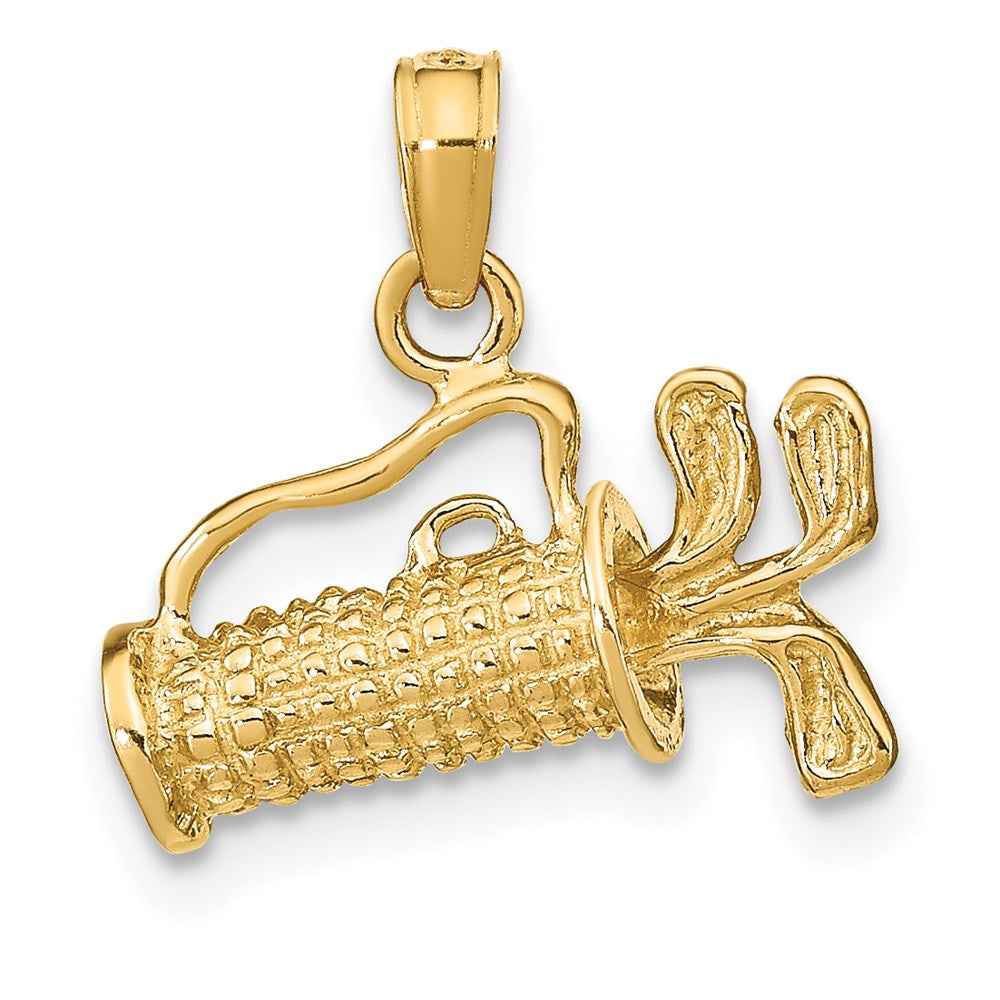 Gold Polished Golf Pendants