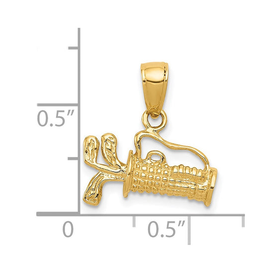 Gold Polished Golf Pendants