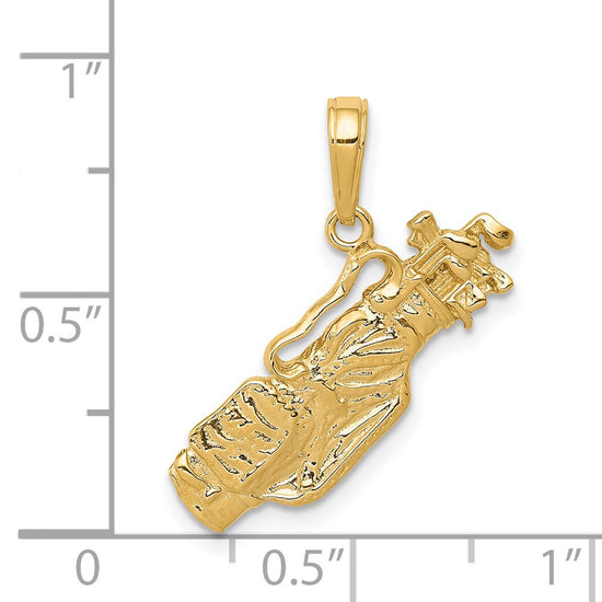 Gold Polished Golf Pendants