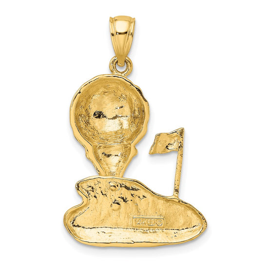 Gold Polished Golf Pendants