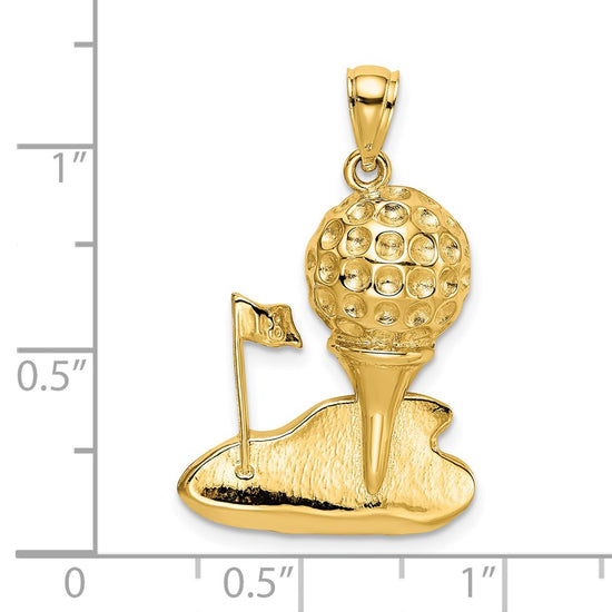 Gold Polished Golf Pendants