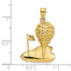 Gold Polished Golf Pendants