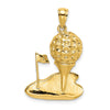 Gold Polished Golf Pendants