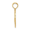 14k Solid Polished Golf Theme Circle Pendant