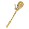 Gold Polished Lacrosse Pendants