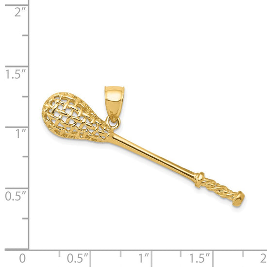 Gold Polished Lacrosse Pendants